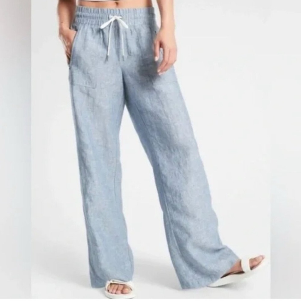 Athleta Light Blue Wide Leg Pants
